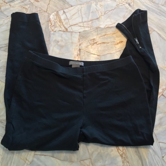 Capri Cropped Side Zip Soft Leggings Pants - Picture 1 of 4